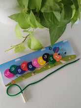 Caterpillar lacing board